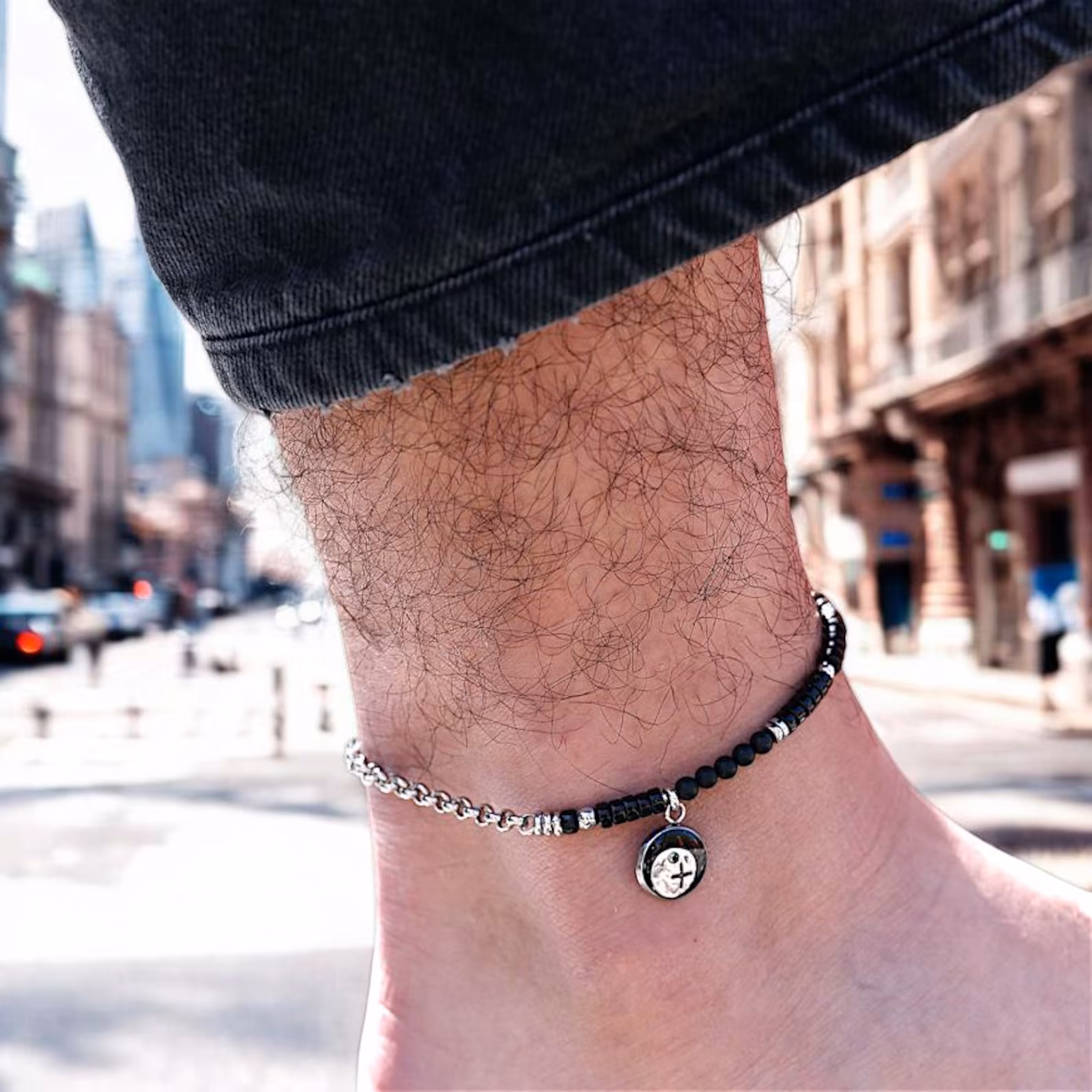 Βραχιόλι Ποδιού με Σταυρό